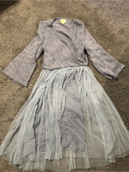 Maeve Dresses & Skirts - Maeve Knit Wrap Sweater with Pale Blue Tulle Skirt *Anthropologie*